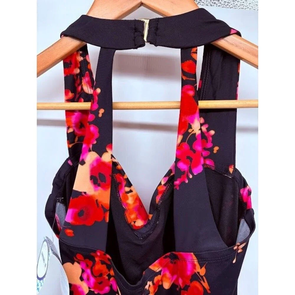Women's Aquabella Swimsuits for All Size 16 Bathing‎ Suit Floral One Piece NWT